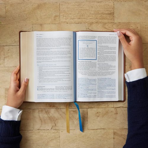 NKJV Enduring Word Study Bible: Pastoral Commentary from Every Chapter of the Bible (Brown Leathersoft, Red Letter, Comfort Print)