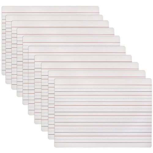 Dry Wipe Lined A4 Whiteboards (Pack of 10)