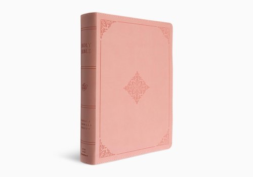 ESV Giant Print Bible, Red Letter (TruTone, Blush Rose, Fleur-de-lis Design)