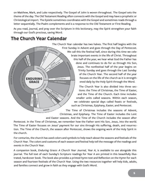 Enduring Grace: A Church Year Journal For Kids (Year A)