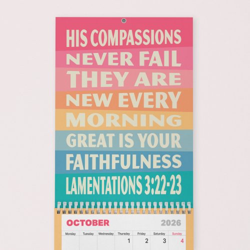 The 2026 Calendar from The Christian Poster Company.