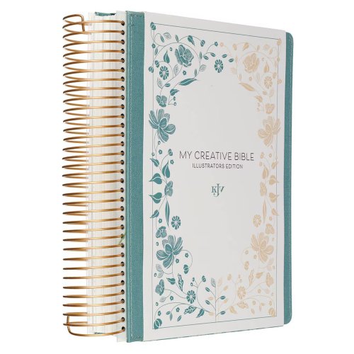 KJV Teal Faux Leather Hardcover My Creative Bible Illustrators Edition