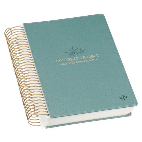 KJV Teal Faux Leather Hardcover My Creative Bible Illustrators Edition