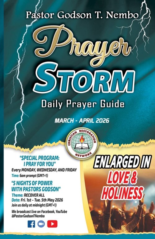 Prayer Storm - March & April 2026: Enlarged in Love & Holiness