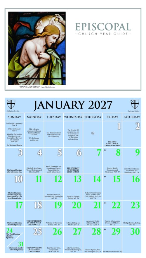 2027 Episcopal Church Year Guide Kalendar
