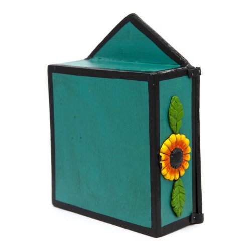 Small Nativity Retablo - Turquoise