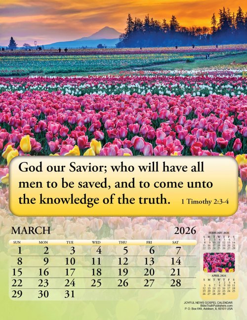 Joyful News 2026 Scripture Calendar Pack of 10