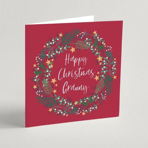 Happy Christmas Granny Single Christmas Card