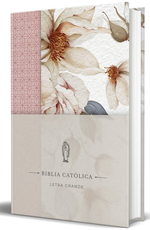 La Biblia Catolica: Edicion Letra Grande, Tela Rosada Con Fl