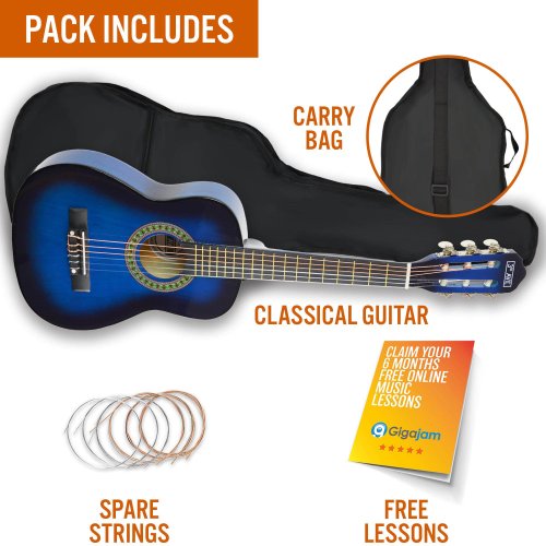 3rd Avenue 1/4 Size Classical Guitar Pack - Blueburst