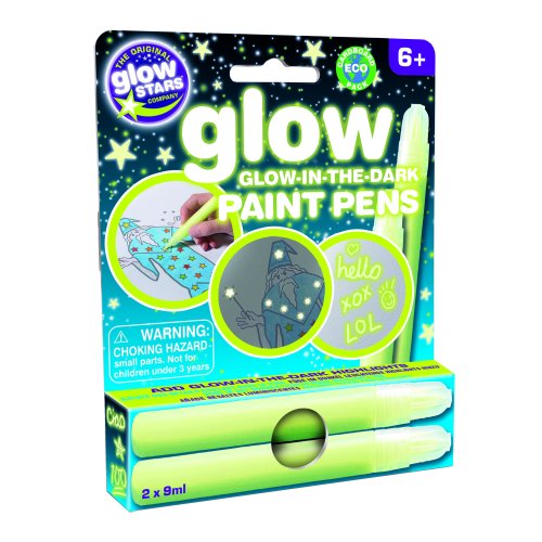 Glow-in-the-Dark Paint Pens, two pens