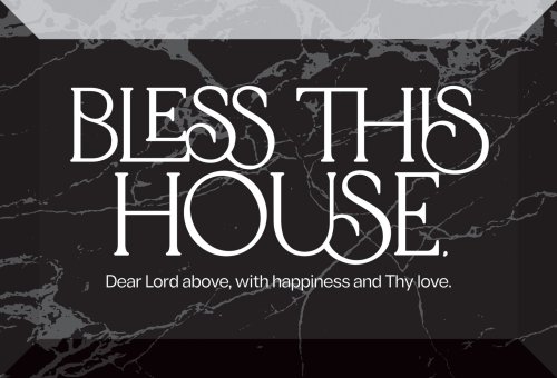 Glass Plaque-Bless This House (6 x 4)
