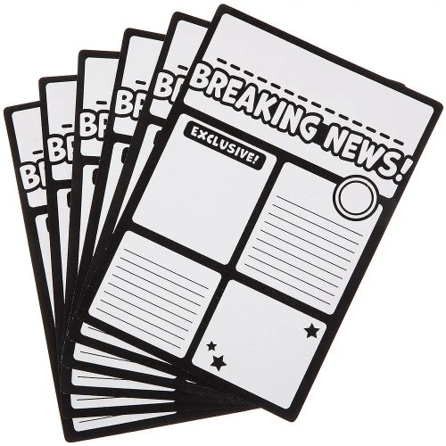 Write Your Own Fuzzy Art Newspaper Articles (Pack of 6)