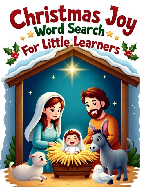 Christmas Joy Word Search for Little Learners: 50 Simple Puzzles that Teach Words of Love, Faith, and the Miracle of Jesus' Birth plus 10 Bonus Colori