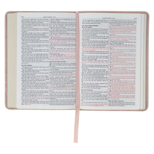 KJV Bible Compact Faux Leather, Pink