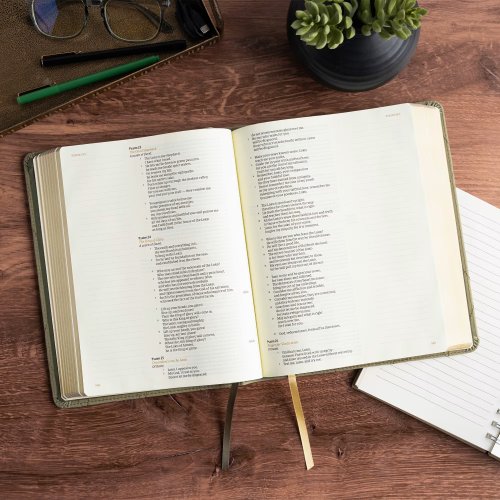 CSB Notetaking Bible, Large Print Edition, Sage Suedesoft