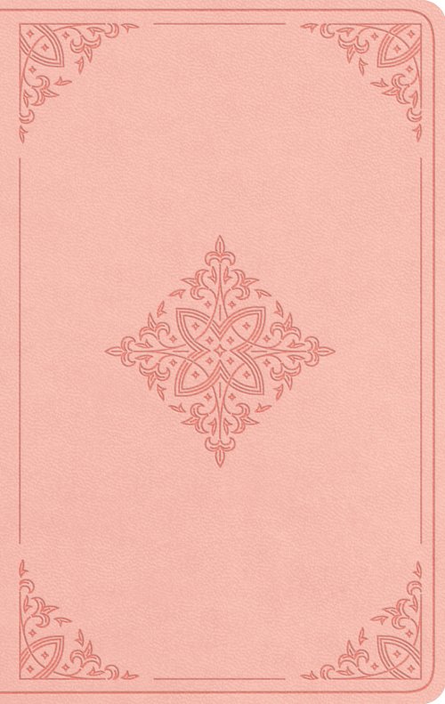 ESV Large Print Value Thinline Bible, Red Letter (TruTone, Blush Rose, Fleur-de-lis Design)