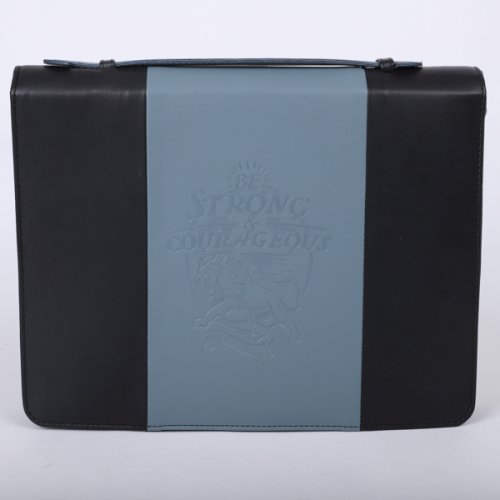 Bible Cover Strong & Courageous Imitation Leather Large
