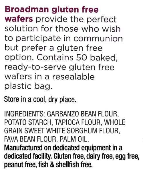 Pack of 50 Communion Wafers - Gluten Free (50 Pieces): Unleavened