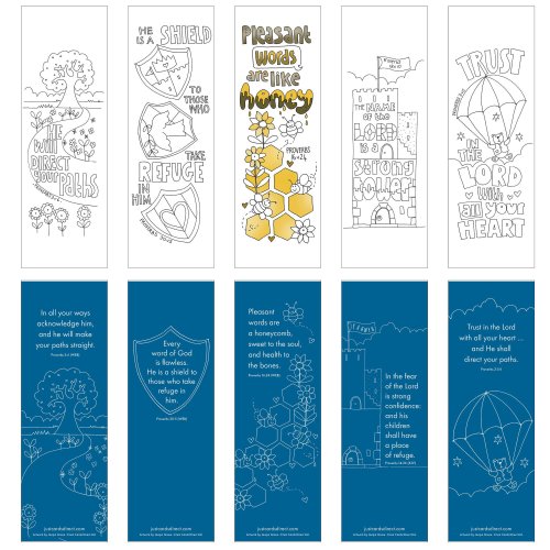 10 Exploring Proverbs Colouring Bookmarks