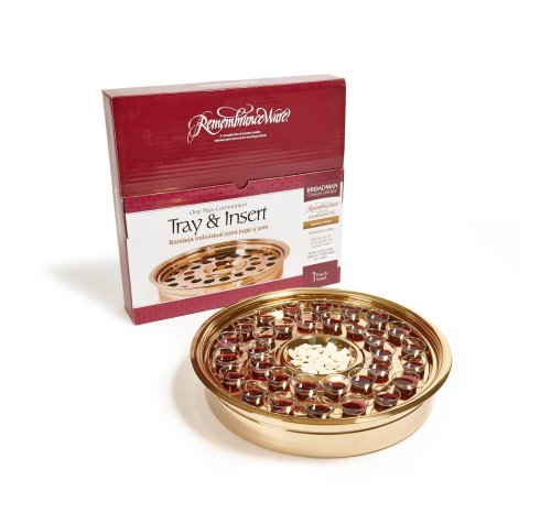 One-Pass Brass Communion Tray and Disc