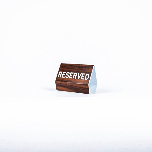 Sign Engraved Pew Reserved Walnut 3x4
