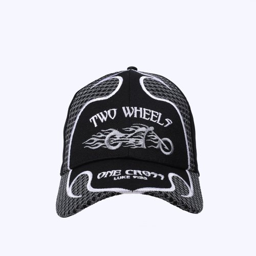 Two Wheels, One Cross Black Cap