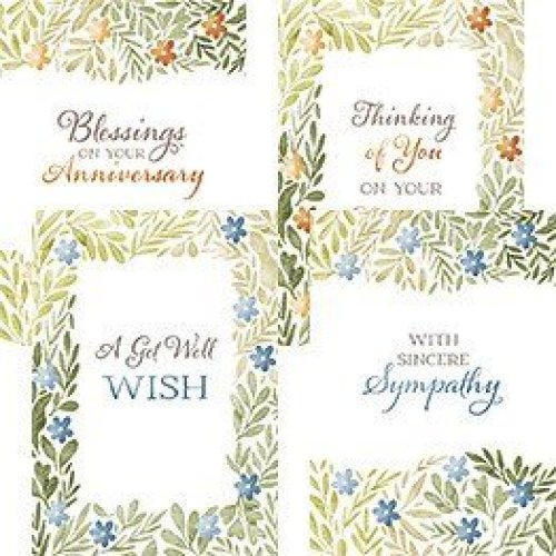Boxed Card-Painted Petals Assorted All Occasion (KJV) (Box Of 12)