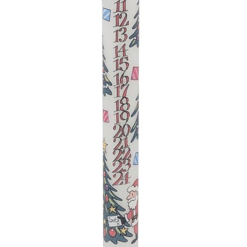 29.5cm Advent Candle: Christmas Trees - Single