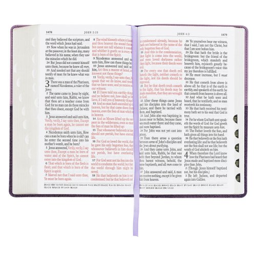 KJV Giant Print Faux Leather Purple Two-tone