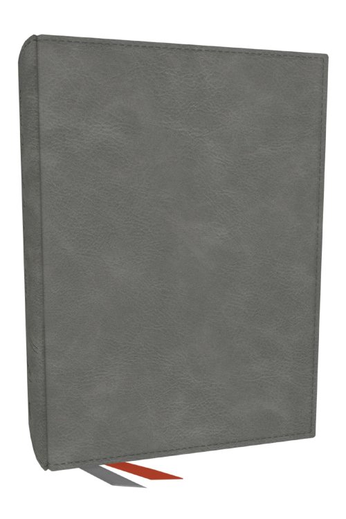 NKJV, Journal the Word Bible: Reflect, Journal or Create Art Next to Your Favorite Verses (Gray Leathersoft, Red Letter, Comfort Print)