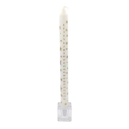 29.5cm Christmas Advent Candle: Gold Star - Single