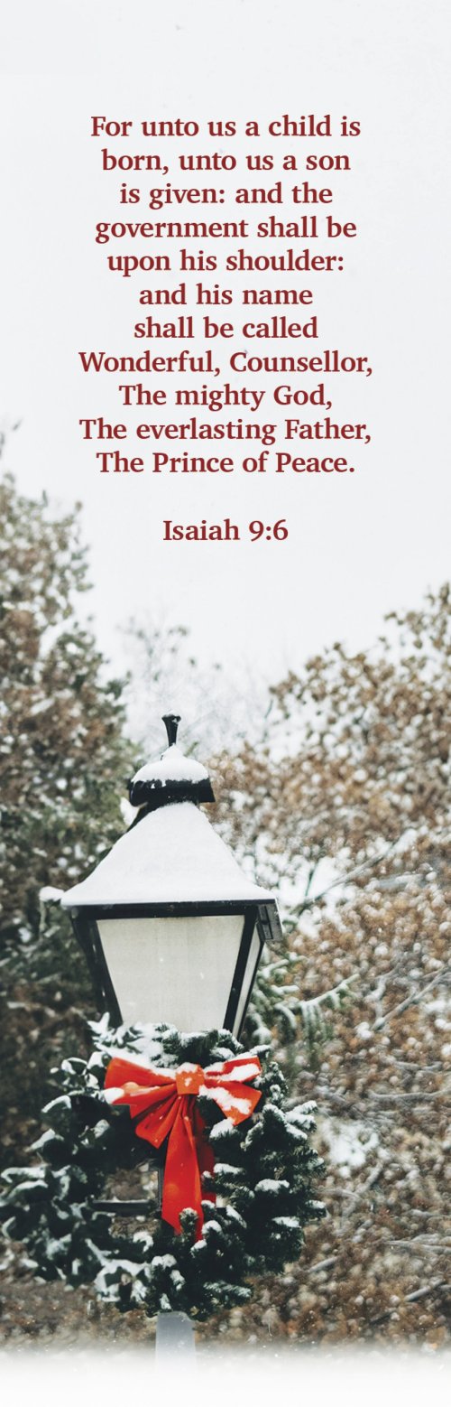 Christmas Bookmark: His Name (Package of 25)
