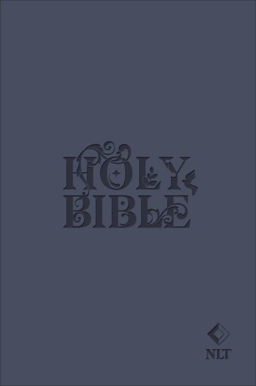 NLT Holy Bible, Navy Blue Flexiback, Leather-Feel, Debossed Detailing, British Text, NLT New Living Translation, Flexiback, Standard size