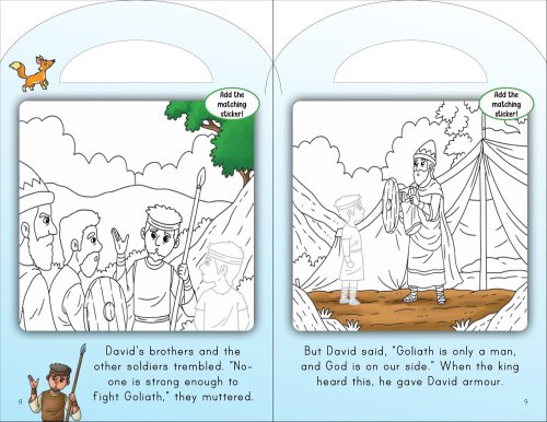 Stick and Colour Bible Stories: David and Goliath - With Colour Stickers!