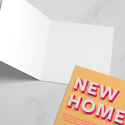 New Home Greeting Card with Bible Verse. 2 Thessalonians 3:16