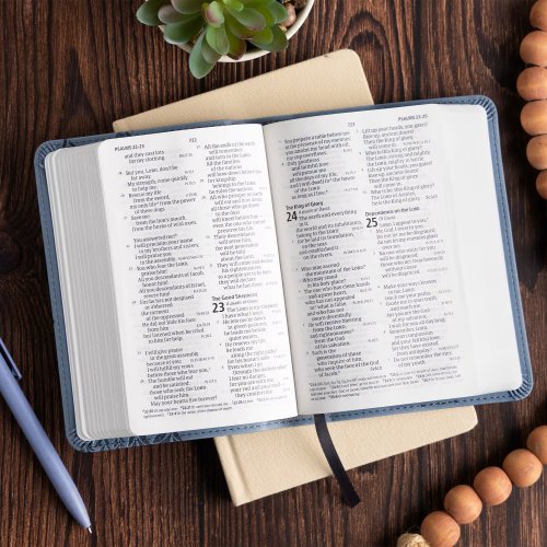 CSB Large Print Compact Reference Bible, Digital Study Edition, Slate LeatherTouch