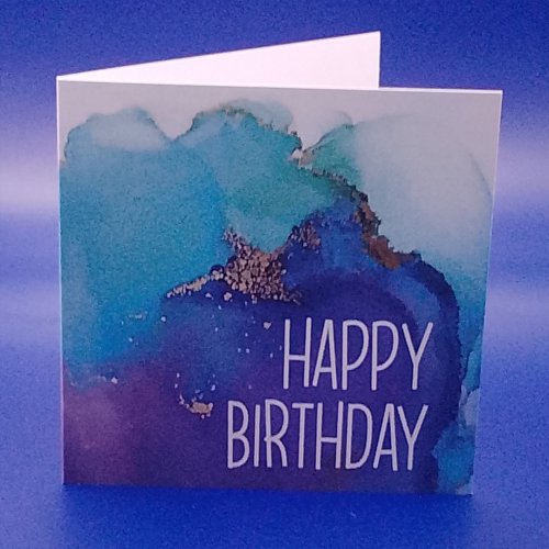 Happy Birthday Blue Card