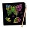 Scratch Art Doodle Pad With 16 Scratch-Art Boards and Wooden Stylus - FSC-Certified Materials