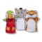 Safari Buddies Hand Puppets, Set of 6 (Elephant, Tiger, Parrot, Giraffe, Monkey, Zebra)