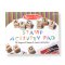 Deluxe Letters and Numbers Wooden Stamp Set ABCs 123s With Activity Book, 4-colour Stamp Pad