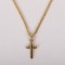 16-18" Gold Over Sterling Silver Small Cross Necklace