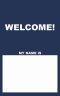 Name Tags: Welcome! - Blue (Package of 50)