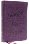 NKJV Giant Print Center-Column Reference Bible, Verse Art Cover Collection, Leathersoft, Purple, Red Letter, Comfort Print