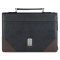 Bible Cover Classic Two-tone Brown & Black Cross 1 Tim. 6:11