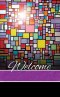 Pew Card-Welcome To Our Church/Stained Glass (Pack Of 50) (#U2115)