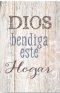 Spanish Plaque-New Horizons-God Bless This Home (Dios Bendiga Este Hogar) (6" x 9")