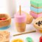 Bamboo Cup with Two Straws - Pink
