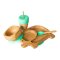 Bamboo Elephant Plate Weaning Gift Set - Green