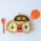 Bamboo Car Plate - Weaning Gift Set - Orange